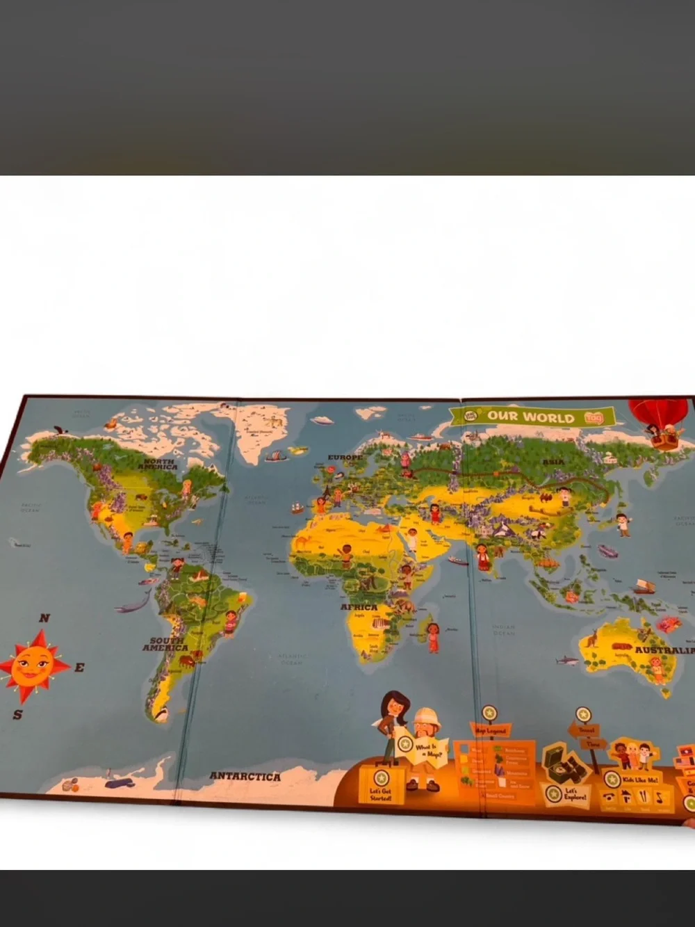 World Map Play Mat for Kids - Educational Map